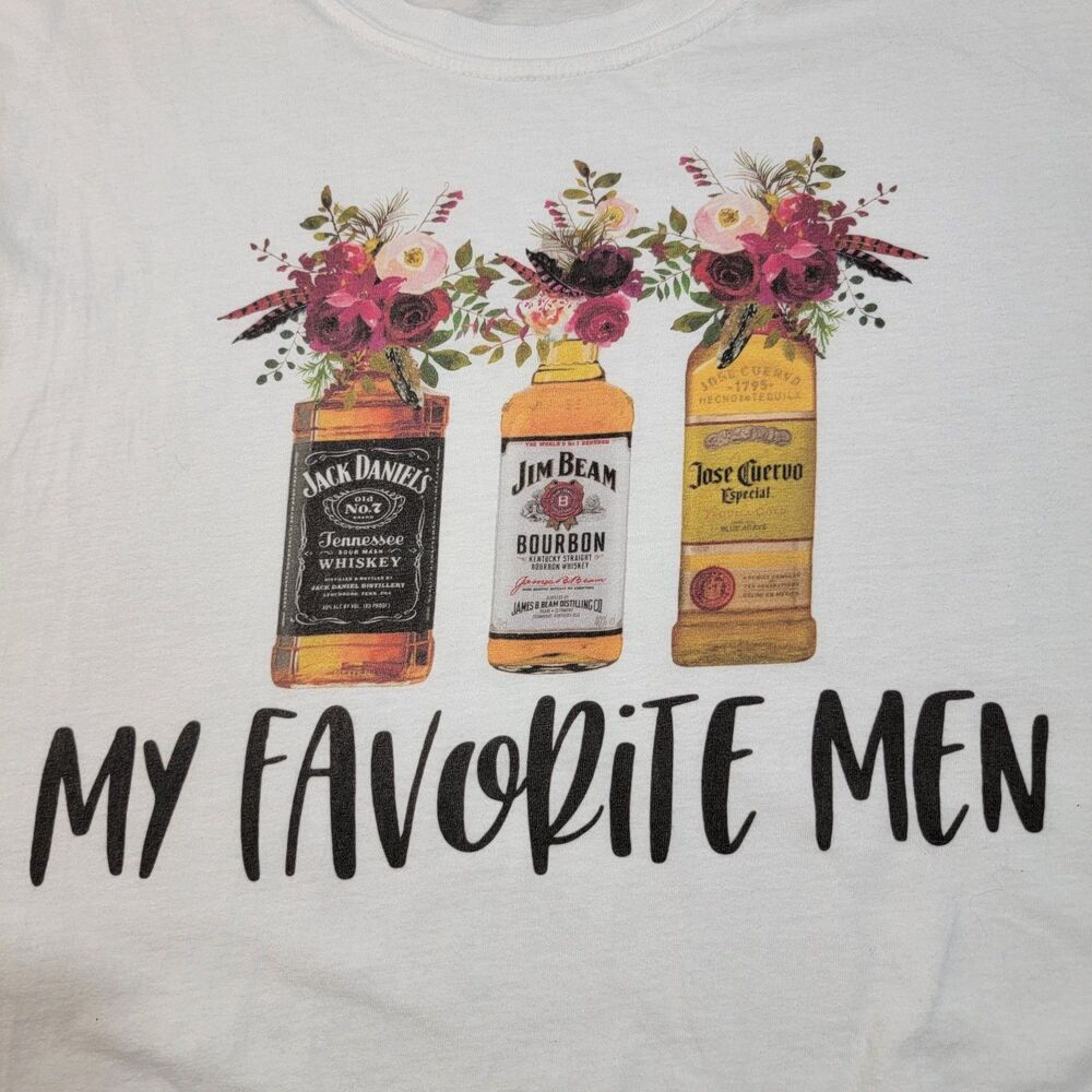"My Favorite Men: Jack, Jim & Jose" Graphic SS Tee White - Size Large